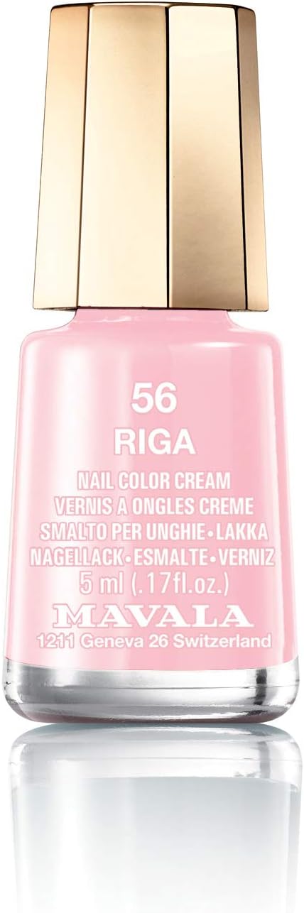 Mavala Mini Color Nail Polish, Cream Finish, Riga #56, 0.17 Ounce, French Pink, 5 ml (Pack of 1)