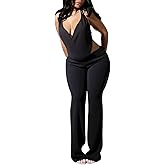 YOUFE Womens Sexy Club Outfit Zebra Print Backless V Neck Top Flared Pant 2 Piece Set Mesh Y2K Party Clubwear for Women