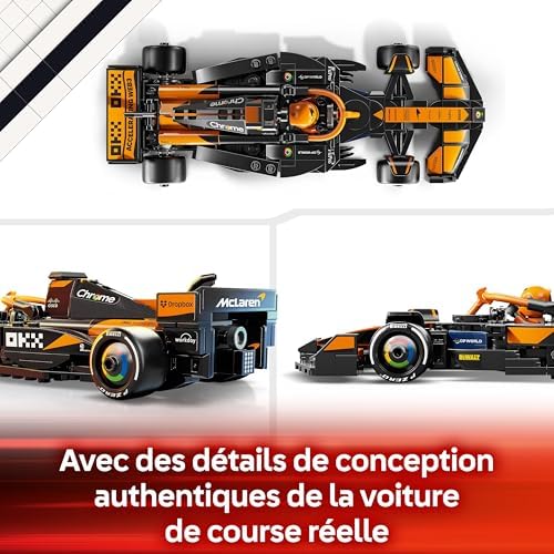 Speed Champions Voiture F1 McLaren Team MCL38 - Jeu de Construction avec véhicule de Course - Minifigurine Collector de Pilote de Formule 1 - Maquette pour garçons et Filles dès 10 Ans 77251