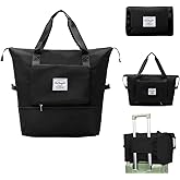 Jahomieo Large Capacity Foldable Travel Bag, Expandable Waterproof Carry on Bag, Dry and Wet Separation Spor Duffel Bags