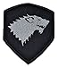 GoT Stark Wolf Emblem 3x2.5 Shield Military Patch / Morale Velcro Patch - BLACK