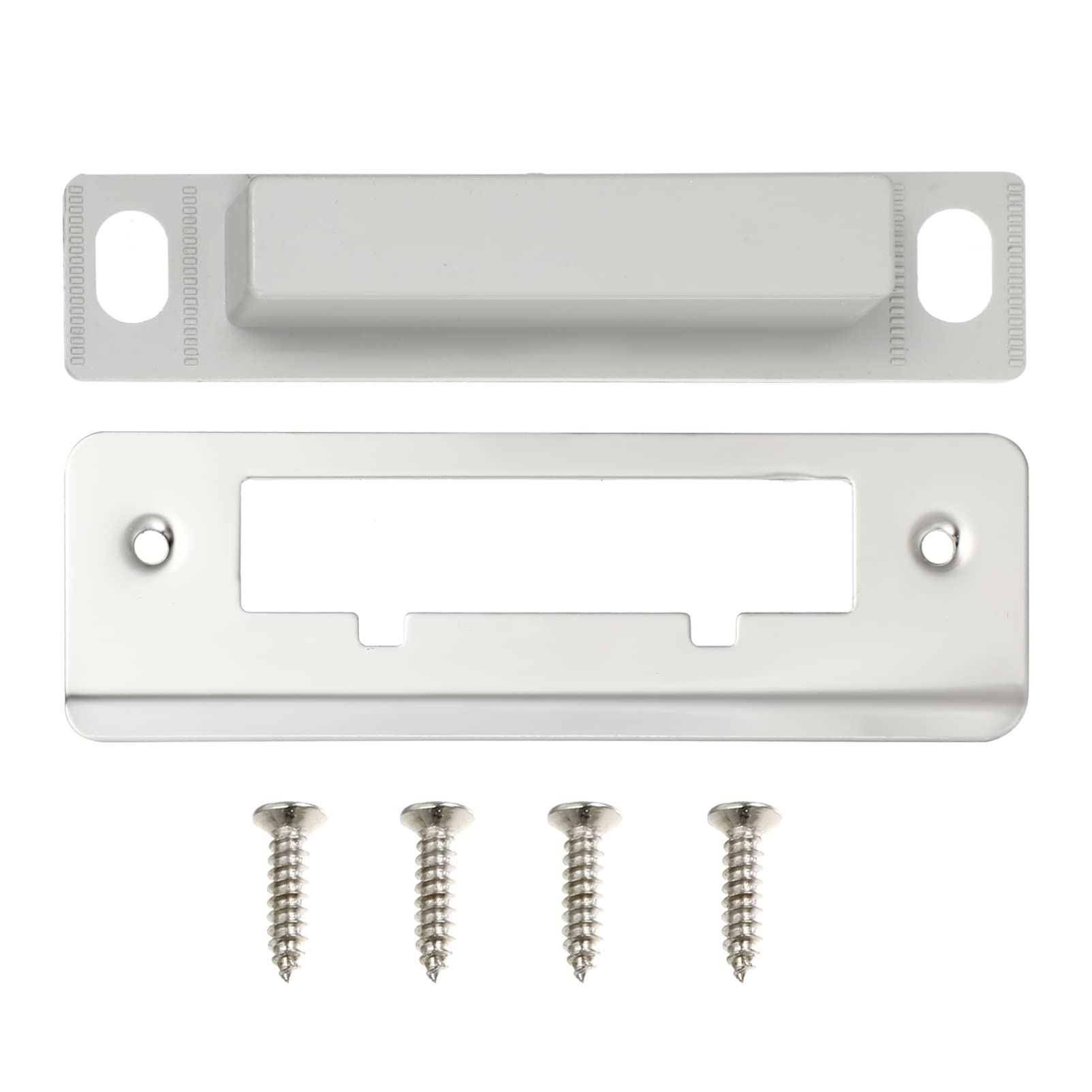 DOITOOL Stainless Steel Door Lock Plate 5.2 Inch Latch Keeper with Creative Door Guide for Internal Door Frames Home and Bathroom Use