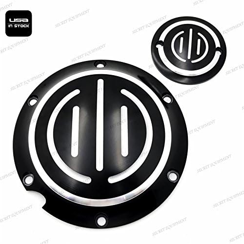 SEMT-Black CNC Derby Timing Timer Cover For Harley Davidson Sportster 883 1200 XL XR