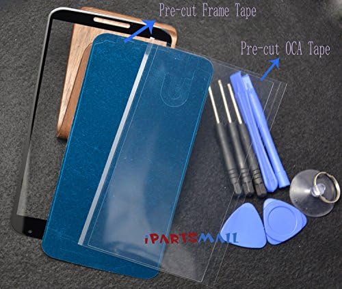 New Front Outer Screen Glass Lens for Motorola Google Nexus 6 with OCA Glue Tape+frame Tape