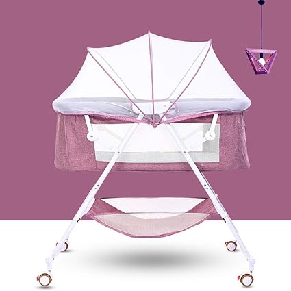 Sisyria Ingenuity Foldaway Baby Stubenwagen Schaukelaluminiumlegierung Bassinet Bewegliches Baby Lounger Waschbar Nacht Sleeper Lila Whitesupport Amazon De Kuche Haushalt