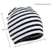 Zando Baby Toddler Infant Kids Cotton Soft Cute Lovely Knitted Beanies Hat Cap Black & Light Grey & Stripe Large (1-4 years)