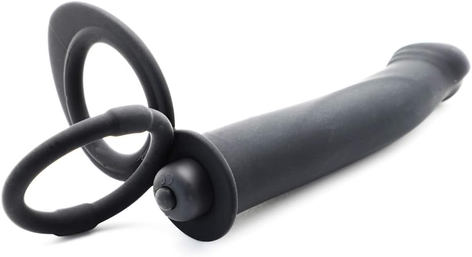 BeHorny Silicone Vibrating Dildo with 2 Cock Rings - Image 4