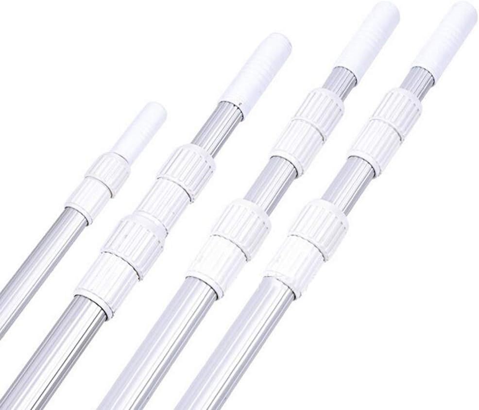 FengJ Telescopic Swimming Pool Cleaning Pole, Telescopic Rod Skimmer Pool Tools Lifesaving Equipment Cleaner Aluminum Cleaning Accessories,26.25ft
