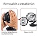 Kobwa [Upgrade Version]Mini USB Clip on Desk Fan ,360 Degree Rotating Rechargeable Low Noise with 3 Speed Adjustment Fan for Home Office Baby Stroller Car Camping Tent Dorm Rooms(Black)