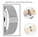 G.P Metal Link Bands Bracelet Compatible with Apple Watch Series 5, Series 4, Series 3, Series 2, Sports & Edition, Plus 2 Screen Protector