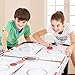 Air Hockey Pushers & Pucks set,Large Size,(2 Navy pushers+ 2 lints + 4 Red Pucks)by Yeelan