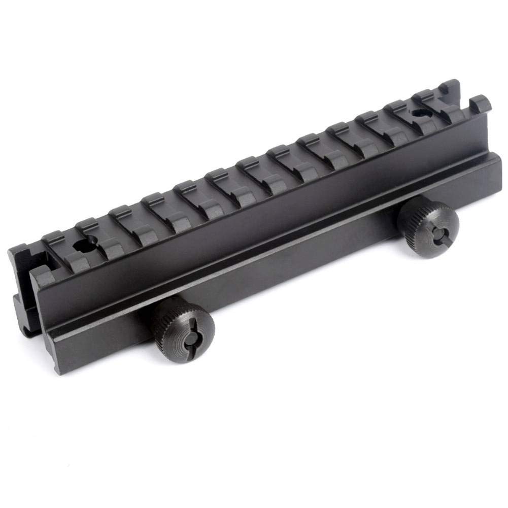 OAREA AR Riser Mount Weaver Picatinny High Profile See Thru 20mm with 13 Slots Weaver Picatinny Rails Pistol Airsoft Gun Hunting