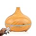 Aromatherapy Diffuser - 550 mL Remote Control Essential Oil Defusers Electric Ultrasonic Cool Mist Humidifier Air Purifier 7 Color LED light 4 time-setting Wood Grain Whisper-Quiet
