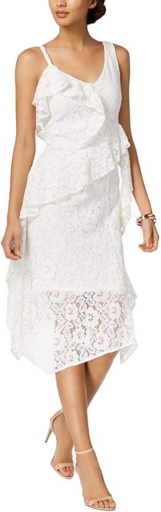 white sleeveless midi dress