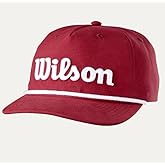WILSON Script Rope Snapback Hat (Burgundy, Adjustable) Golf Cap 2025