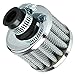 Air Intake Filter - SODIAL(R)Car Motor Cold Air Intake Filter Turbo Vent Crankcase Breather Silver