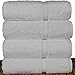 Luxury Premium Long-Stable Hotel & Spa Turkish Cotton 4-Piece Eco-Friendly Bath Towel Set (White)