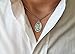 Men's Oval Sterling Silver Miraculous Medal + 24 Inch Rhodium Plated Chain & Clasp