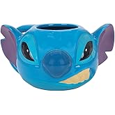 Bioworld Stitch 16 Oz Blue Sculpted Ceramic Character Mug
