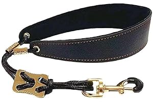 Adult and children's saxophone neck strap with soft leather padded shoulder support, adjustable for alto, tenor, and soprano 