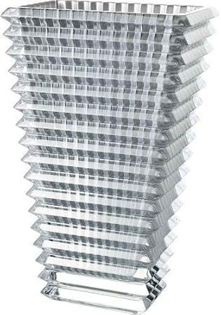 Amazon.de: Baccarat Crystal Große rechteckige Augenvase, silberfarben