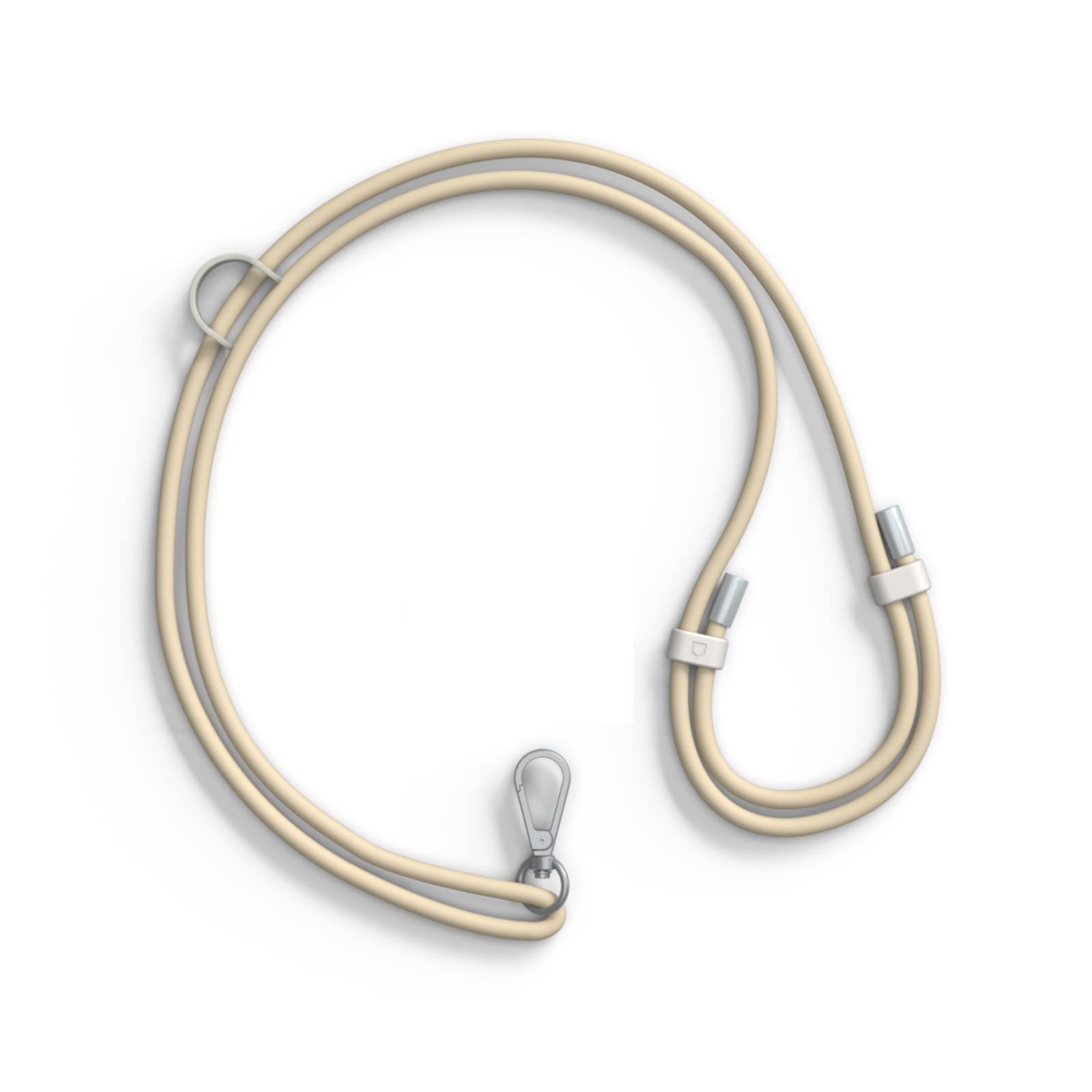 RHINOSHIELD Waterproof and Durable TPU Crossbody Phone Lanyard | Adjustable, Extra loop to hang Airpods, Keys and Card Holders, Durable Strap with Trendy Colors - Vanilla