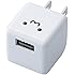 エレコム 充電器 ACアダプター 【iPhone&Android対応】 折畳式プラグ USBポート&times;1 (1.8A出力) 急速充電 CUBE ホワイトフェイス MPA-ACUBN003WH