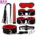 8 in 1 Kit Set Handcuffs Footcuff Whip Massager Blindfold Massagers SM