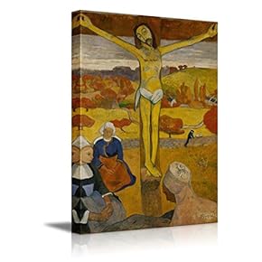 "Yellow Christ by Paul Gauguin - French Post-Impressionist - Canvas Art Home Art - 12x18 inches