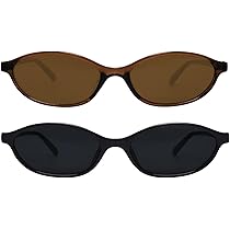 SOJOS Retro Hippie Rectangle Sunglasses 70s 80s Small Narrow  display picture 1