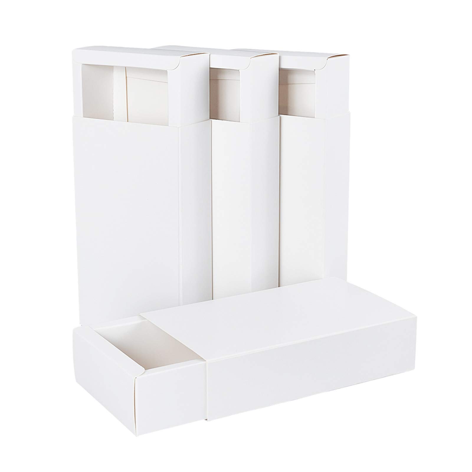 BENECREAT 16 Pack Kraft Paper Drawer Box 17.2x10.3x4.5cm White Soap Jewelry Candy Boxes Small Gift Boxes for Gift Wrapping, Birthday, Wedding, Party Favors