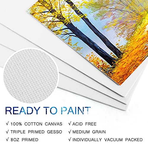 LotFancy Canvas Boards for Painting, Multipack of 28, 5x7\