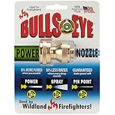 Bullseye Power Nozzle 4 pattern Adjustable High Pressure Brass Hose Nozzle