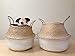Dipped White Sea Grass Belly Basket Panier Boule Storage Nursery Toy Laundry Easter 1 PC