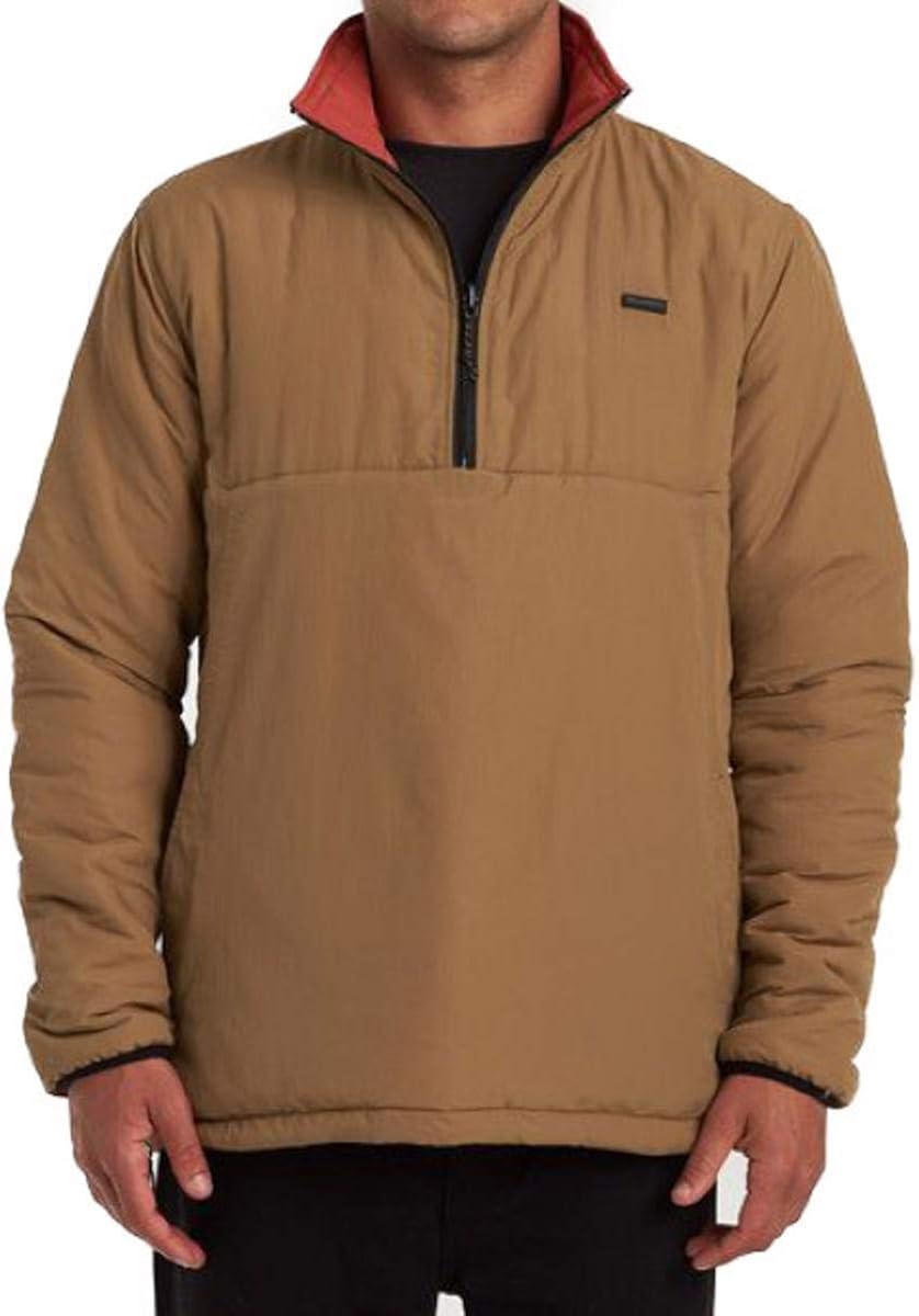 Billabong Men's Boundary Reversible Puffer Anorak Jacket: Clothing