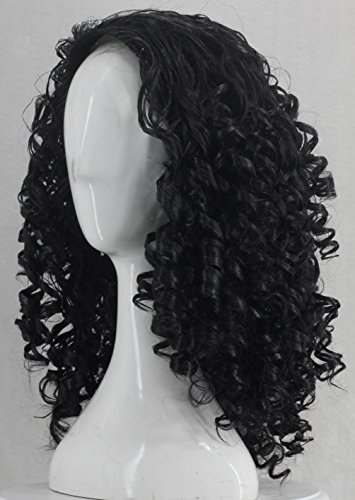 Angelaicos Unisex Wavy Halloween Costume Full Wig Long Dark Brown (Men's Wig)