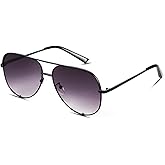 SORVINO Oversized Aviator Sunglasses for Women Men Trendy Retro Bulk Shade Black Faded Sun Glasses Classic UV Protection