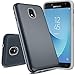 Galaxy J3 Orbit/ J3V J3 V 3rd Gen/Express Prime 3/ J3 Star/ J3 Achieve/Amp Prime 3/ J3 Aura/Sol 3 Case, Androgate Hybrid Matte Cover Case with Screen Protector for Samsung Galaxy J3 2018, Dark Blue