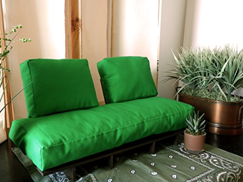 Atlantis Collection All-in-One Collapsible Futon/ Chaise/ Bed or Sofa Palm Cushions/ Mocha Frame for American Girl, Our Generation, Gotz, Carpatina, My Pal/ My Sibling Dolls