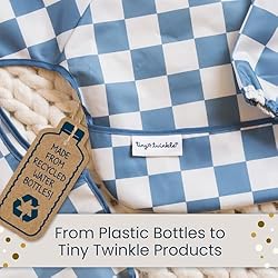 Tiny Twinkle Mess Proof Baby Bib,Waterproof Smock