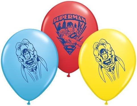 Superman 6-Pack 12" Latex Balloons
