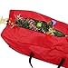 AmazingBag Christmas Tree Storage Bag. Heavy-Duty 600D Oxford Material Durable Reinforced Handles, Zipper, Waterproof (Red, Fits A 7.5FT Tree)