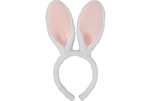 Olivemont Easter bunny ears headband for rabbit pretend play plush costume