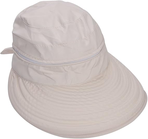 FUIPVGI Sonnenhut Damen - Faltbarer UV Schutz Hut Mit Kinnband Für Outdoor