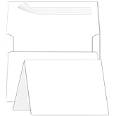 Goefun Blank Note Cards and Envelopes 5 x 7 Folded Cardstock and A7 Envelopes Self Seal 100 Pack for Invitations, Wedding, DIY Greeting Cards, Birthday
