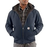 Carhartt Men's Collinston Brushed Fleece Sherpa Lined Sweatshirt,New Navy,Medium
