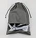 Portable Traveling Shoe Organizer Storage Bags with Draw string Closure, View Window, Two Size & Colors, Cute & Durable , Pack of 5