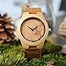 BOBO BIRD F29 Women's Casual Wooden Watch Handmade Elk Deer Head Wrist Watch with Soft Brown Leather Strap Great Gifts for Women