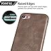 iPhone 7 Case [Vintage Series], VIFLYKOO Premium PU Leather Slim Fit Lightweight Soft Back Cover Phone Case for iPhone 7 Phone (Coffee)