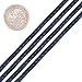PH PandaHall 4.4 Yard 5mm Round Folded Bolo PU Braided Leather Cord Bolo Tie for Necklace Bracelet Jewelry Making Black